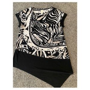 women's asymmetrical tunic top